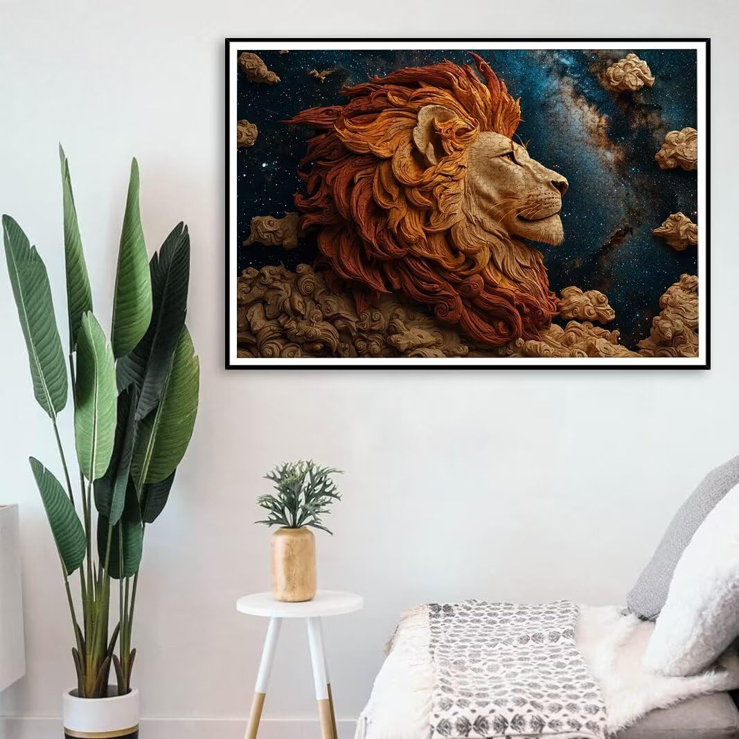 Puzzle Leone, Puzzle 2000 Pezzi Adulti per Decor, Regalo Donna/Uomo -8716