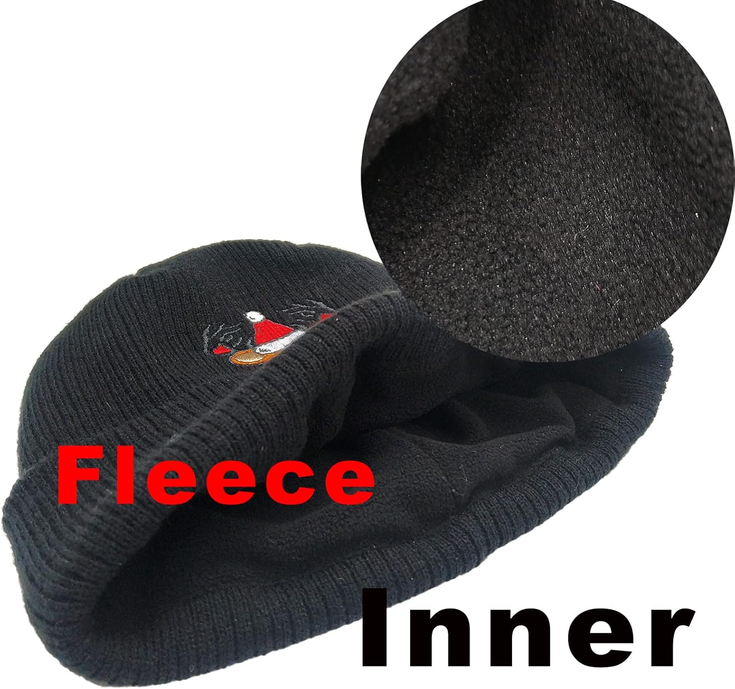 Christmas Knit Hat Beanie Winter Warm Cute Animal Embroidery Braided Skull Caps Cable Rib Adult Women Men Autumn - Image 3