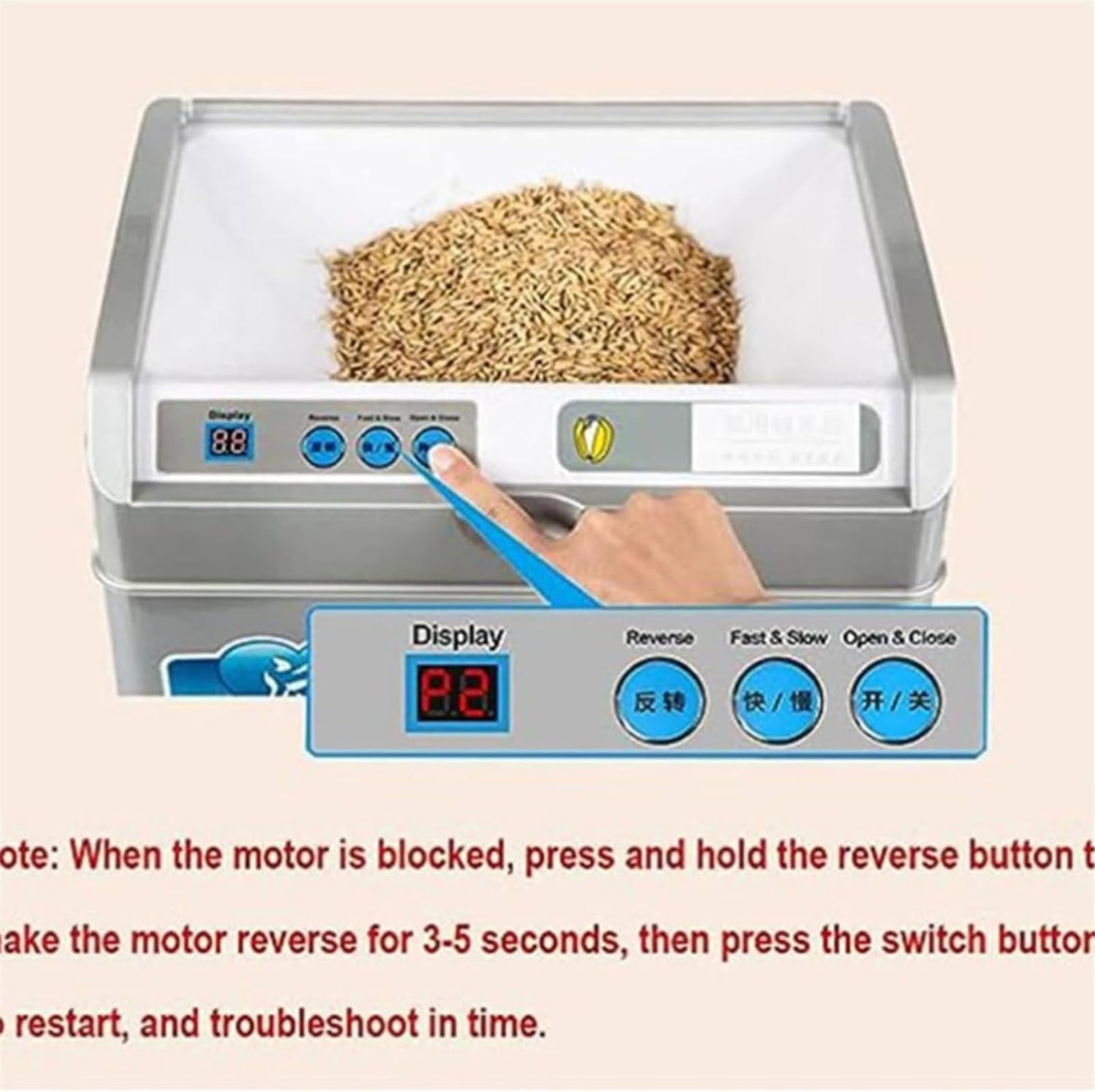 Macchina elettrica per la sbucciatura del Riso, separatore Automatico per la sgusciatura della crusca di Riso, 30 kg/h di Cereali di Grano, per Riso Integrale Chiaro, Riso in Germe, Riso brillato ch