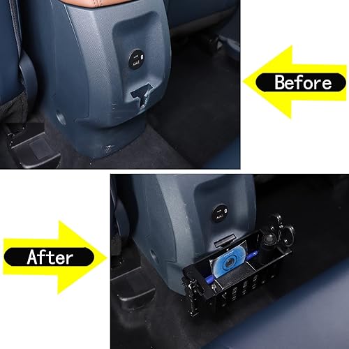 Miniatura 5 de Organizador expansor de asiento trasero de automóvil compatible con Ford Maverick 2022-2024 asiento de automóvil de aluminio para consola trasera,