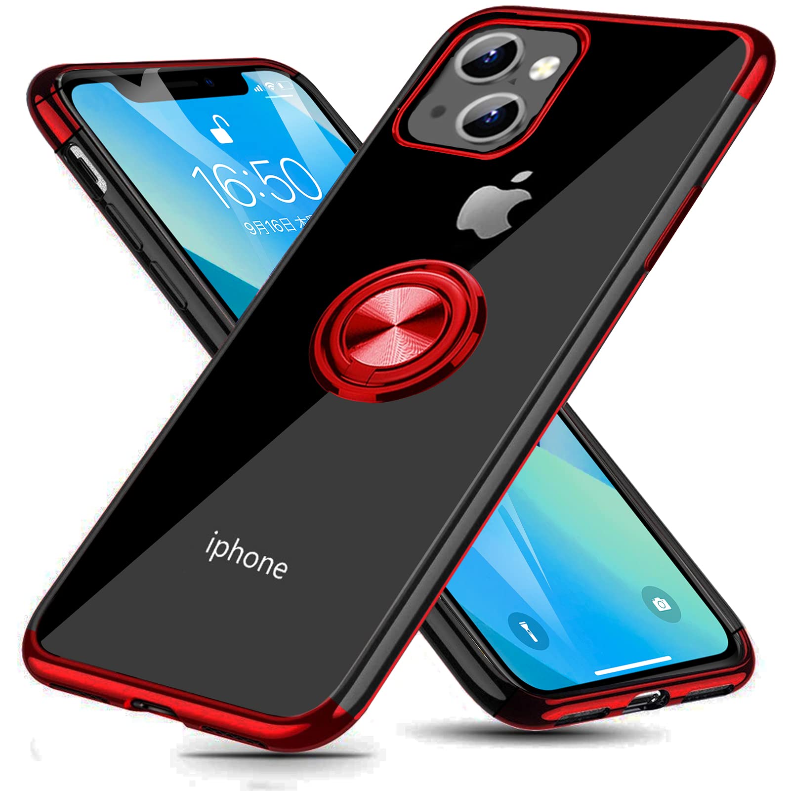 Amazon.co.jp: iPhone 13 Mini 用 ケース リング付き クリア