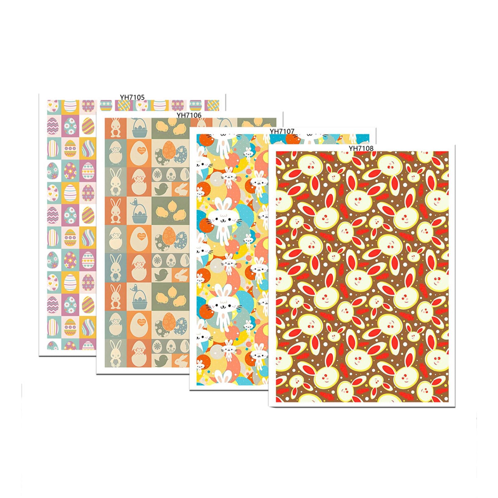 4 Sheets Flower Transfer Paper Sticker for Clay, Paper, Floral Sheets for Earring Making Pottery Earrings Sticker