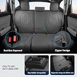 Seat Covers for Honda CRV 2017 2018 2019 2020 2021 2022 EX, EXL, LX, Sport, Touring, Special Edition, Hybrid & Gas, 1:1 Custom Faux Leather Seat Covers Full Set - Grey