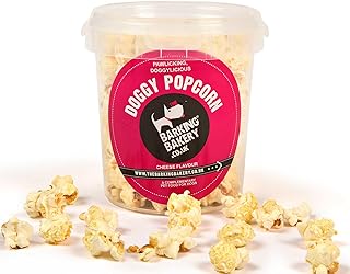 DOGGY CHEESY PUPCORN TREATS | Low Fat Dog Treats Training Treats For Dogs. Dog Birthday Present | Dog Birthday Box | Dog Treat Box | Dog Presents. Dog Cheese Popcorn Made in UK By The Barking Bakery.