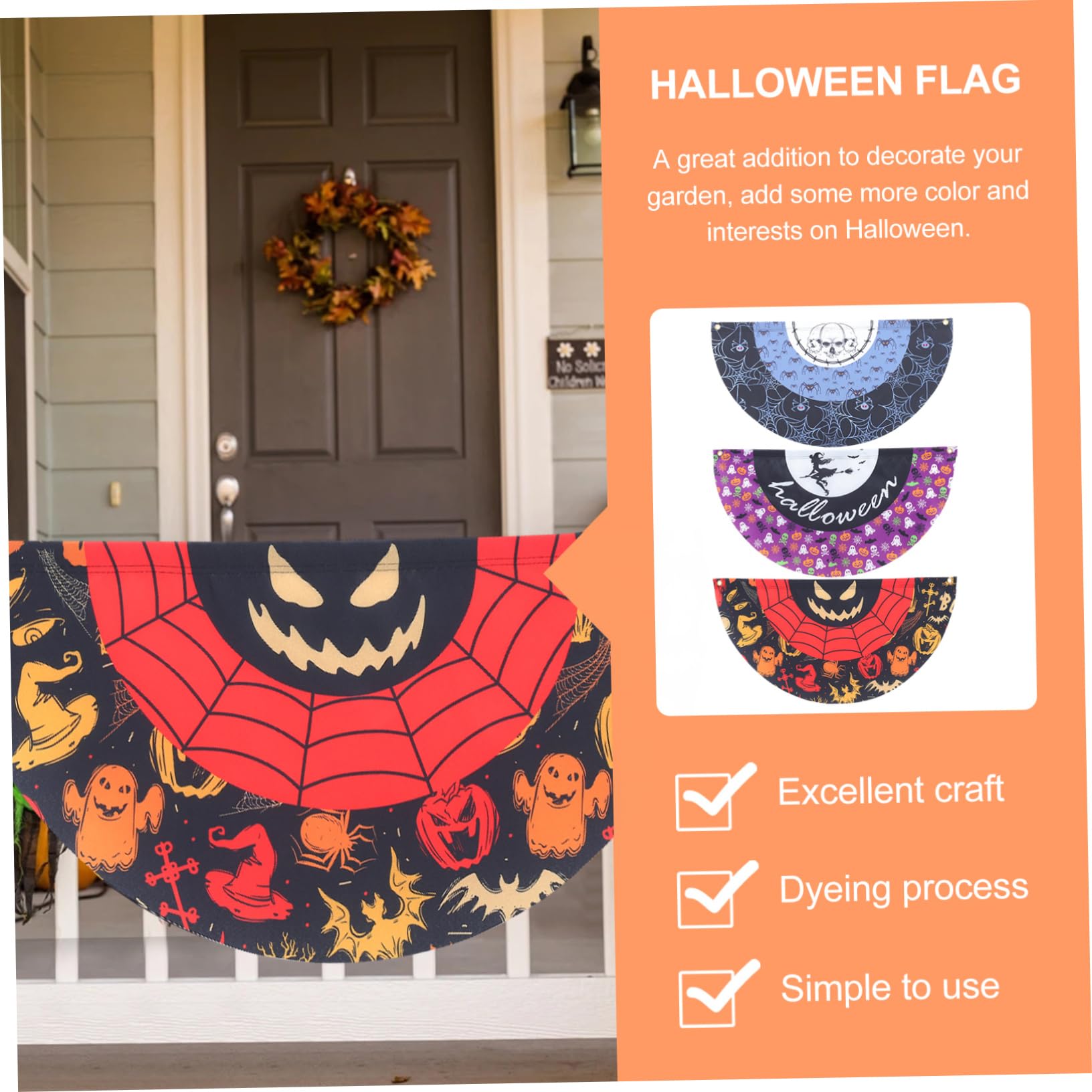 HANABASS 12stücke Teiliges Halloween Gartenfahnen Wetterfeste Fan-flaggen Für Fröhliche Feiern Deko Für Halloween-partys Und Gartenverschönerung