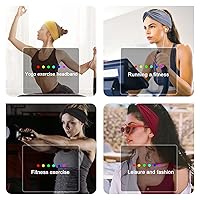 Vista 5 de XTREND 4 paquetes de diademas anchas de moda estilo bohemio elásticas anudadas antideslizantes negras para mujer para deportes al aire libre yoga
