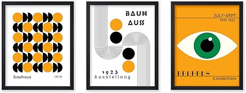 Miniatura 41 de Poster Master Juego de 3 pósteres Bauhaus - Imprimir geométrico - Arte de puntos de colores - Arte de formas geométricas - Regalo para hombres y