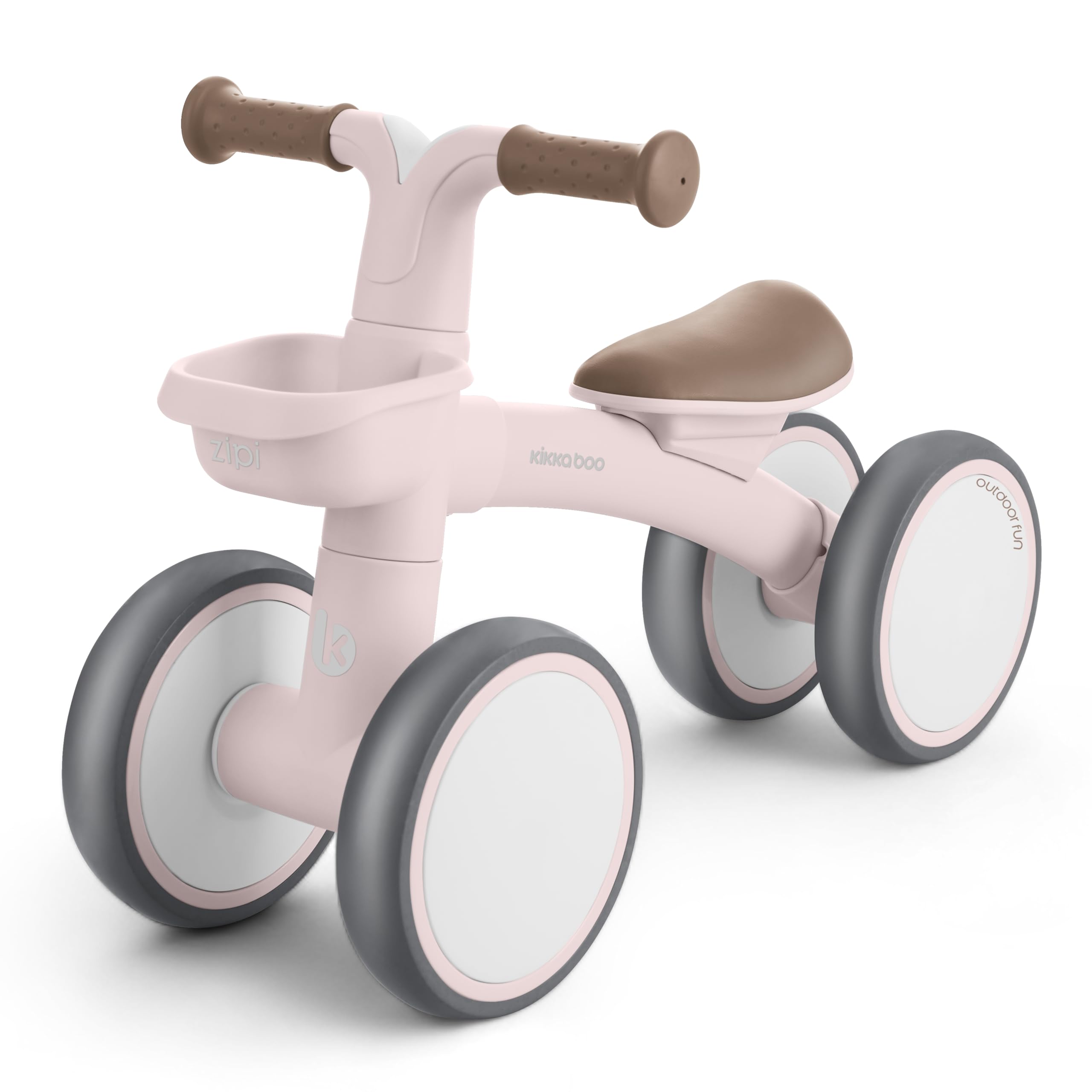 KikkaBoo Bicicleta Sin Pedales ZIPI, Correpasillos Bebé de 1 a 3 Años, Bicicleta Equilibrio, Bici Bebé con Canasta, Ajustable, Juguete para Niños, Regalo Bebé