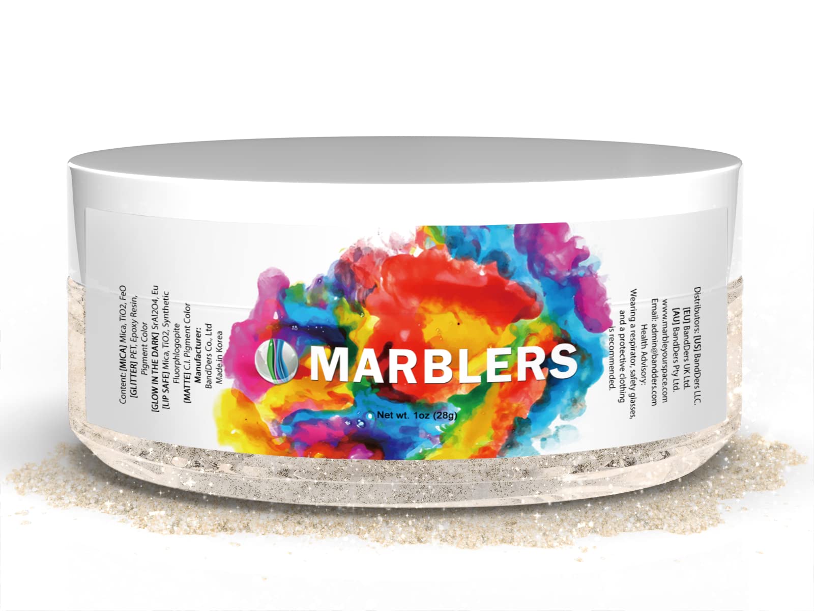 MARBLERS Yellow Mica Powder Colorant [Chiffon Pearl] 1oz (28g) | Cosmetic | Epoxy Resin Pigment | Dye | Non-Toxic, Vegan, Cruelty-Free | Lip Gloss, Nails, Body Butter | Bath Bomb, Candle & Soap Making