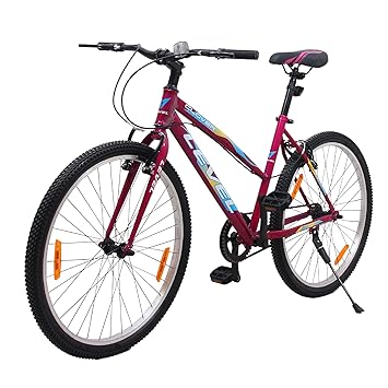 Level Bicycle 26 Clover ST SS RF Women Bicycle with Rigid Fork and Front and Rear v Brakes - Pink/Blue