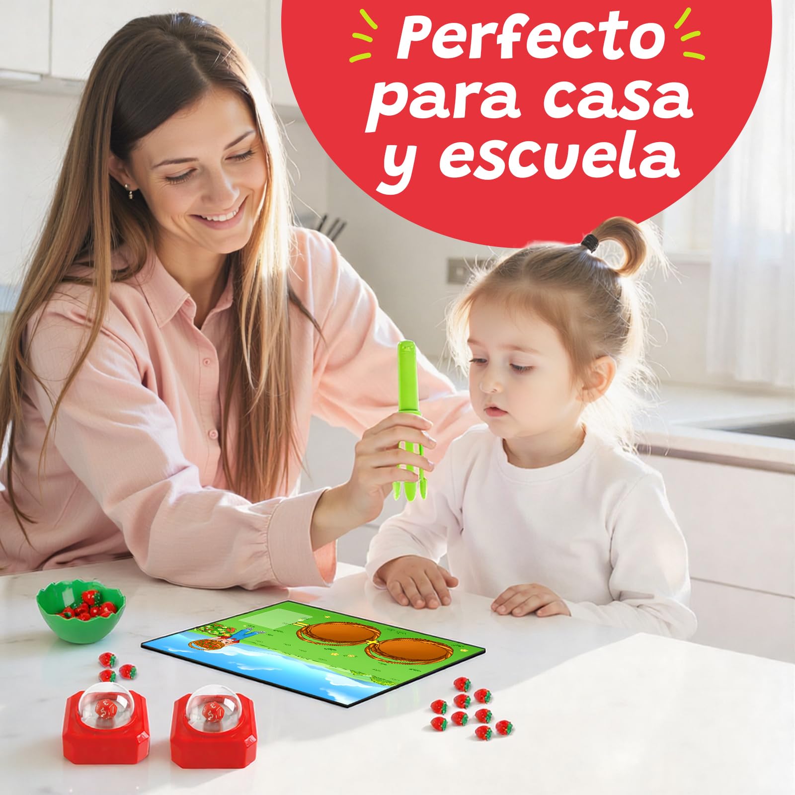 Broytain Juegos de mesa de matemáticas para niños con poppers de dados, juguetes educativos para contar, sumar y restar, juegos de motricidad fina, juegos de dados para jardín de infantes y hogar
