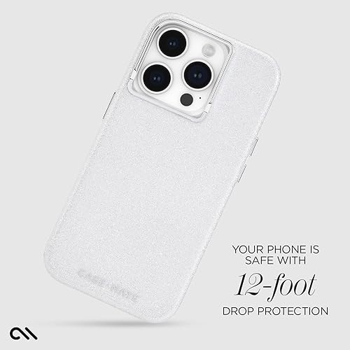 Miniatura 3 de Case-Mate Funda para iPhone 15 Pro  Brillante iridiscente protección contra caídas de 12 pies Compatible con MagSafe Funda magnética con bonito