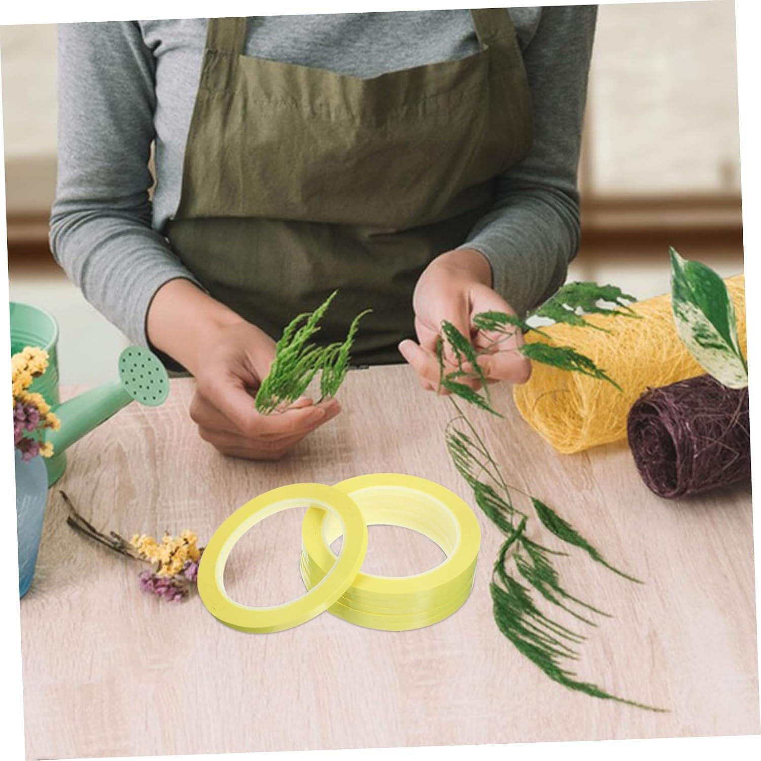 6rolls Transparent Flower Wrapping Tape Stem Wrap for Bouquets Craft Projects Floral Arrangements Random Colors
