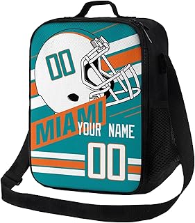 ANTKING Miami Lunch Bag Custom Name Number Lunch Box for Youth Boys Men Gifts
