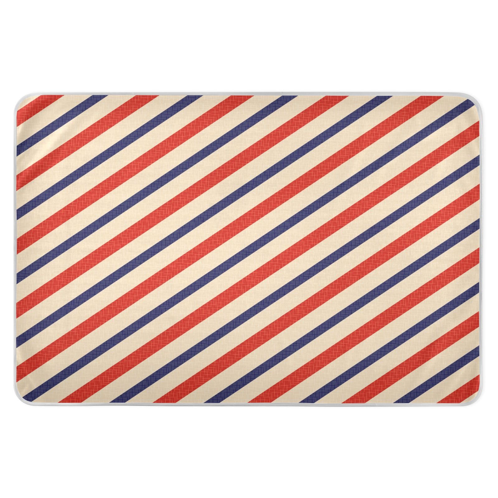 susiyo Seamless Patriotic Stripes Bed Pads for Incontinence Mattress Protector Anti-Slip Waterproof Pads (56