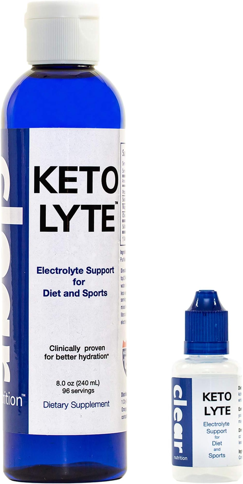 Keto Lyte Electrolyte Drops for Keto Flu, Leg Cramps | Rapid Hydration | NO Sugar - NO CARB - NO ADDITIVES | Made in USA | (8.3 oz - 100 Servings)