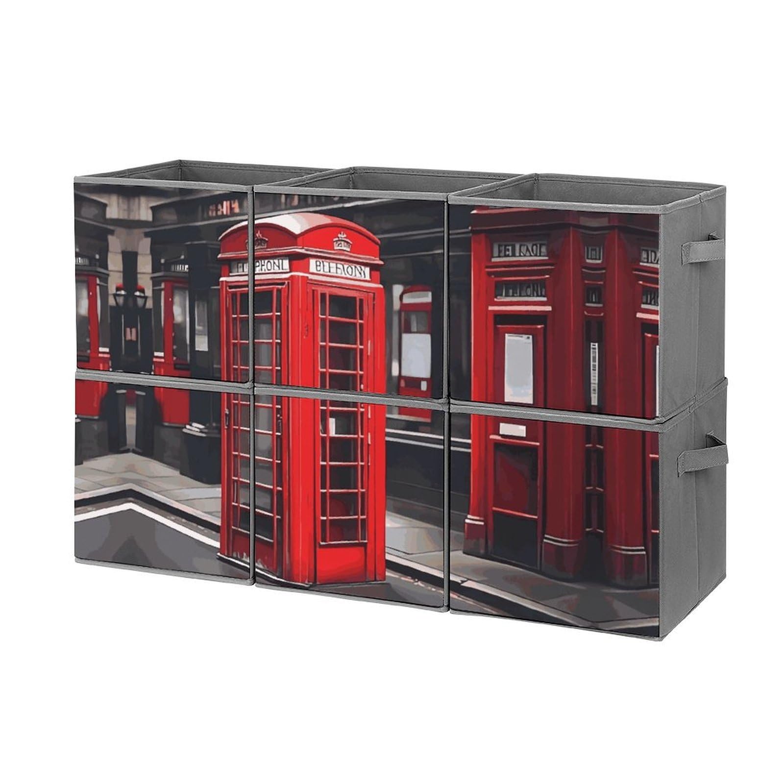 Btcowzrv Style 01714Faf733b8164c5c532e71d367e2 Storage Cubes, 6 Pack Oxford Fabric Foldable Collapsible Bins With Handles, Cubby Storage Baskets Boxes For Closet Shelves Office Organization