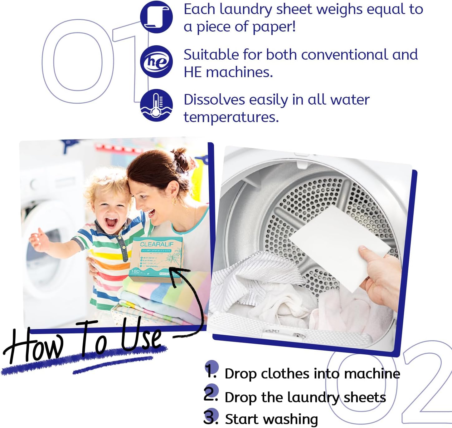 CLEARALIF Laundry Detergent Sheets, Fresh Original, 160 Loads, Eco Strips image 5