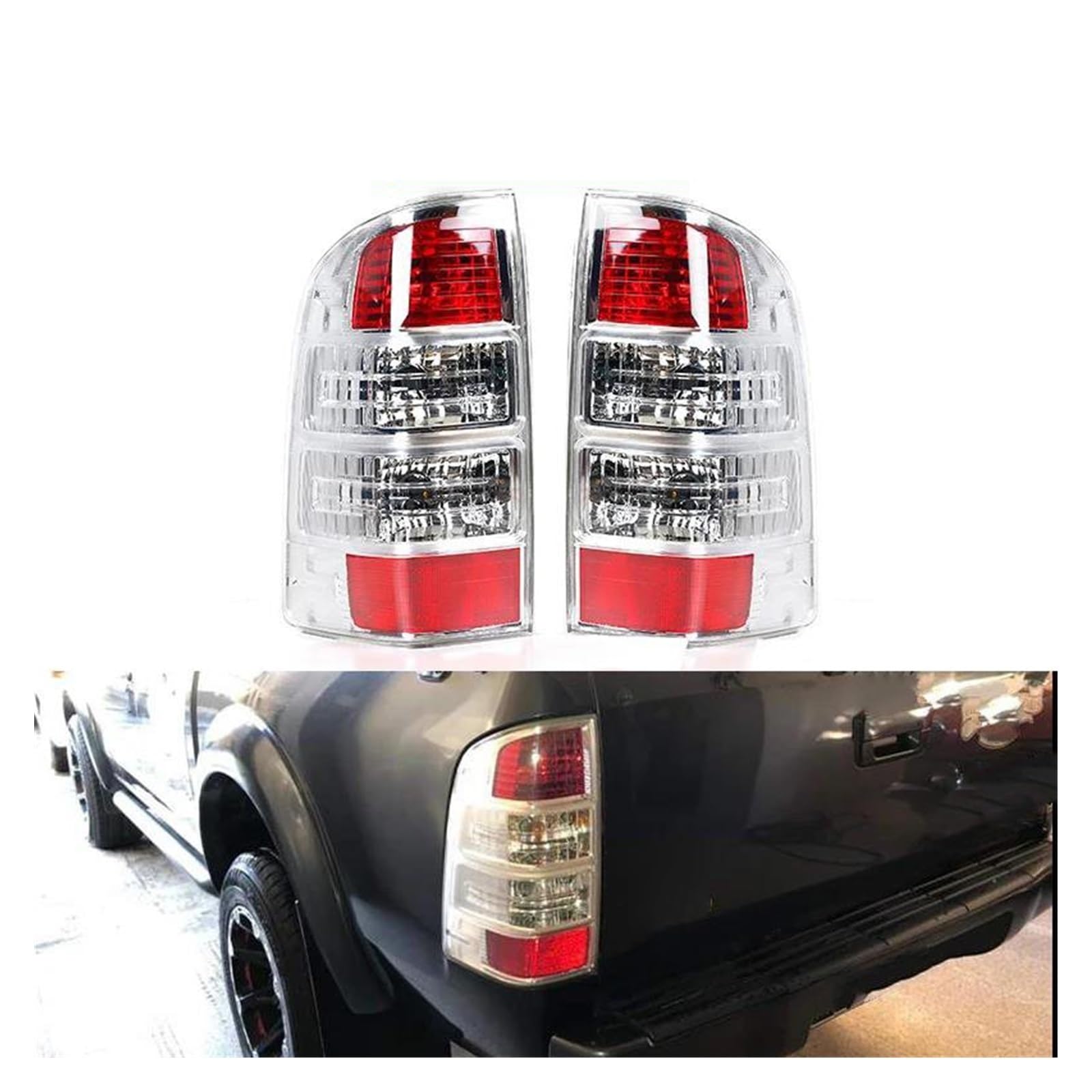 TWSIT Piloto Traseros Para Ford Para Ranger Para Camioneta Para Ute 2008 2009 2010 2011 Luz Trasera Coche Luz Freno Con Arnés Cableado Sin Bombilla Pilotos Traseros (Talla : Derecha)