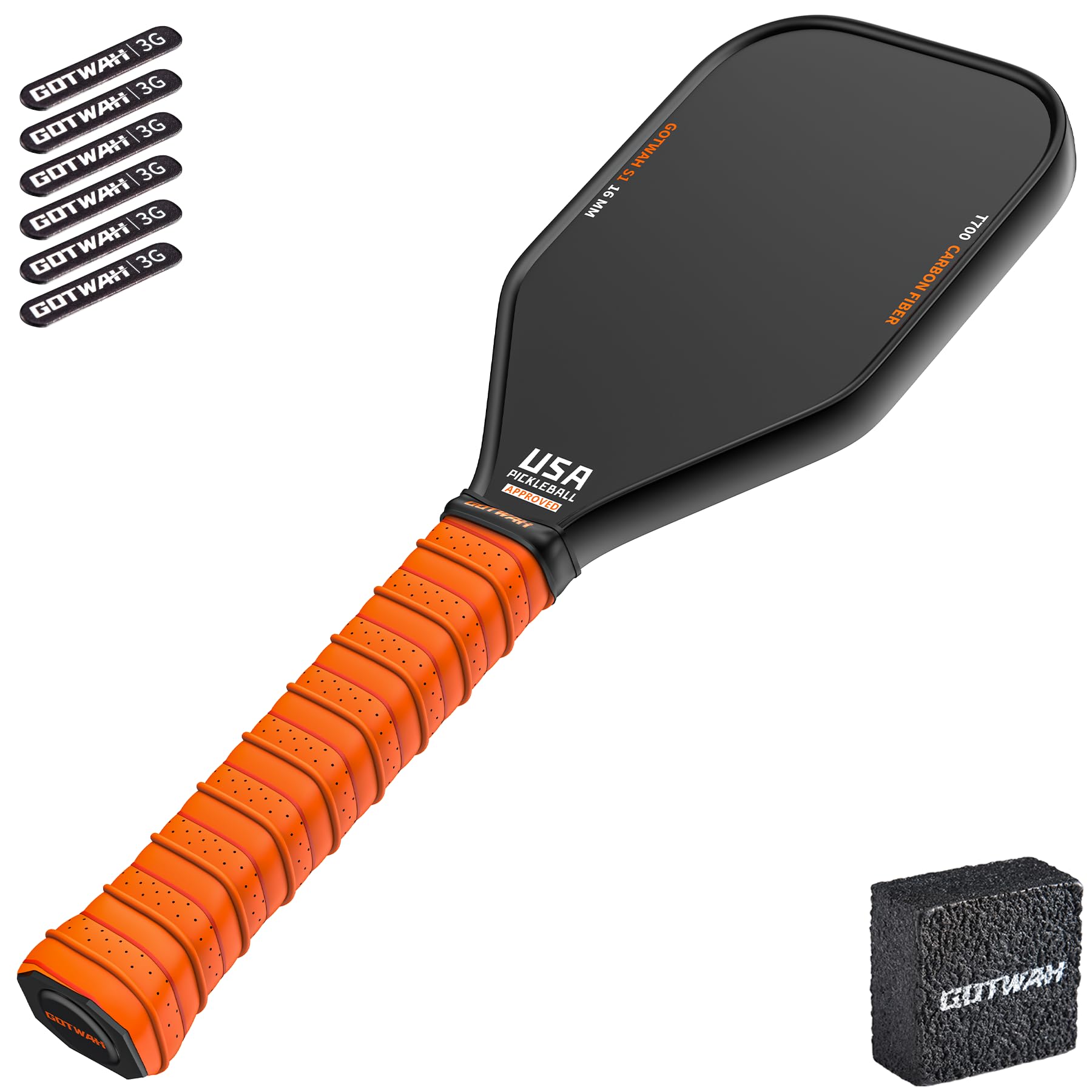 Paleta De Pickleball Usapa De Fibra De Carbono Con Núcleo De Verde Neón | Envío Gratis