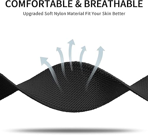 Miniatura 3 de Correa de repuesto ajustable de nailon elástico de liberación rápida para niños, compatible con reloj inteligente HENGTO H69 para niños, reloj