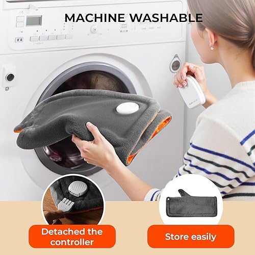 Miniatura 6 de VAAGHANM Almohadilla térmica almohadilla térmica eléctrica para cuello, hombros y espalda, almohadillas térmicas instantáneas con peso, 6 opciones