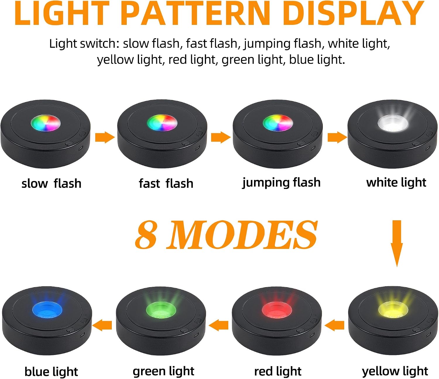 EUSTUMA Rotating LED Display Base Colorful Light Crystal Display Base Stand,Suitable for Glass Crystal Spherical Artwork,Holiday Party Decoration. (Black)