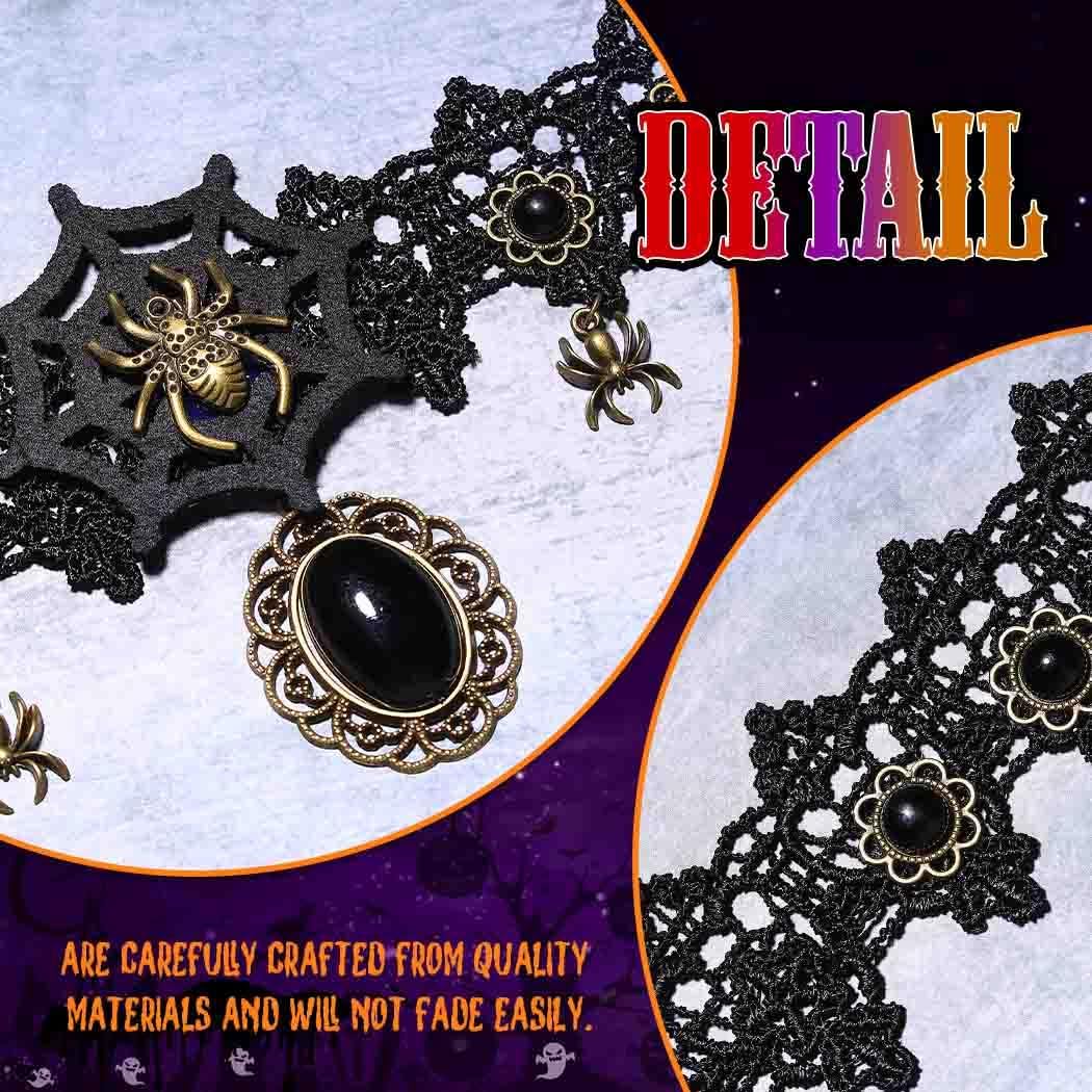 CLOACE Halloween Choker Necklace Crystal Pendant Gothic Necklaces Costume Jewelry for Women - Image 4