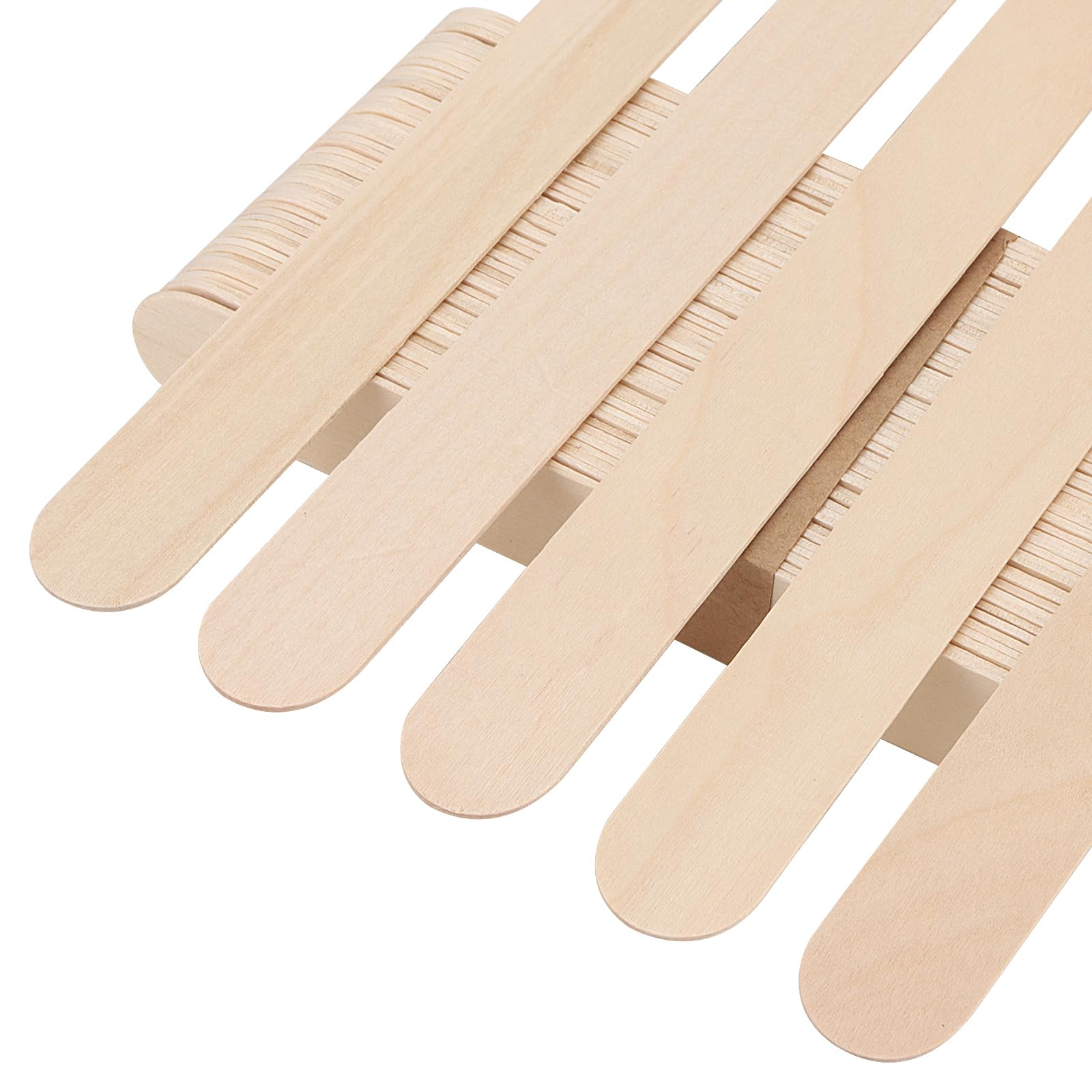 400 Espátulas de Madera para Manualidades, Palos de Madera para Manualidades, 200 x 25 x 1,6 mm