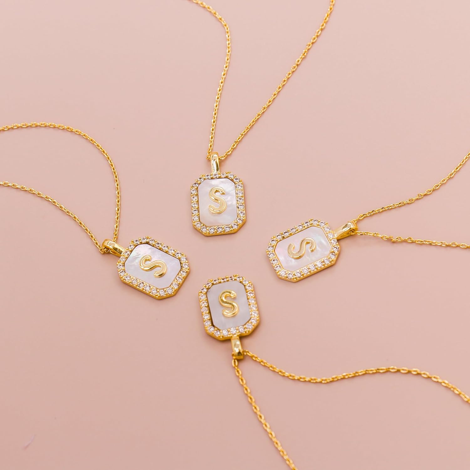 14K Gold-Plated Letter Necklace - Shell Pendant Necklace, Personalized Jewelry, Ideal Gift for Birthdays and Anniversaries - Image 4