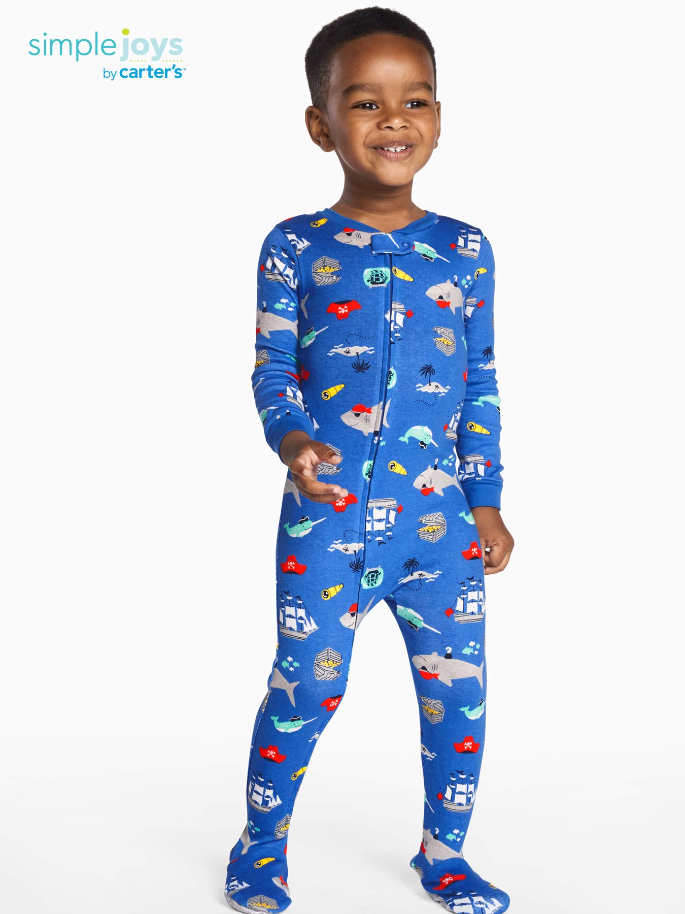 Simple Joys by Carter's 3-Pack Snug Fit Footed Cotton Pajamas Ensemble de Pijama Bébé garçon (Lot de 3)