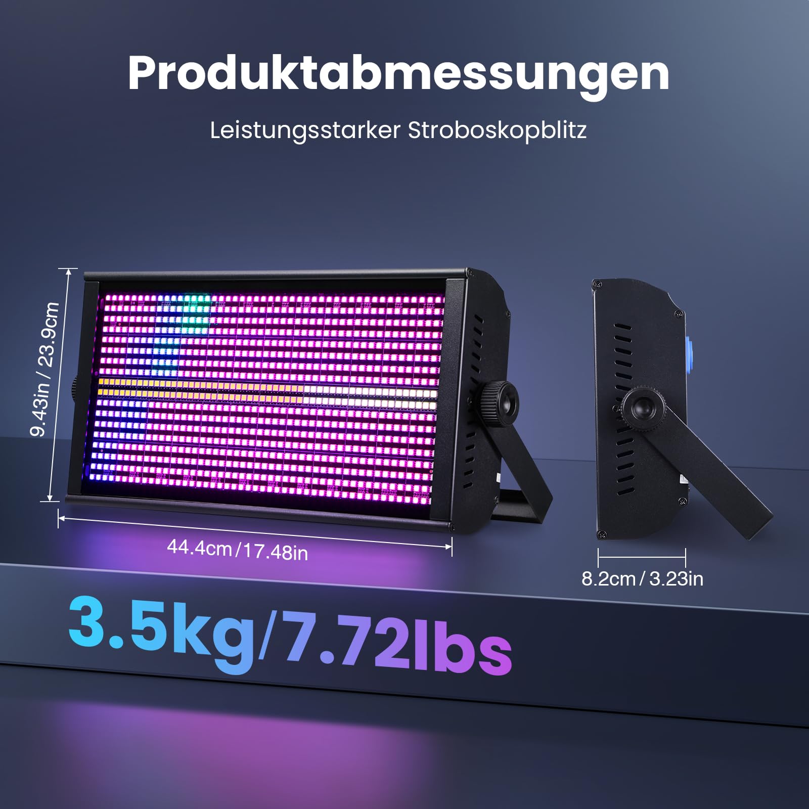 BETOPPER LF4808 260W Matrix-Stroboskoplicht, Wash-Strobe und Blinder Bühnenlicht-Effekt, LED Wallwasher, Uplights DMX DJ-Licht für Party, Hochzeit, Club, Bar, Show (2 Stück)