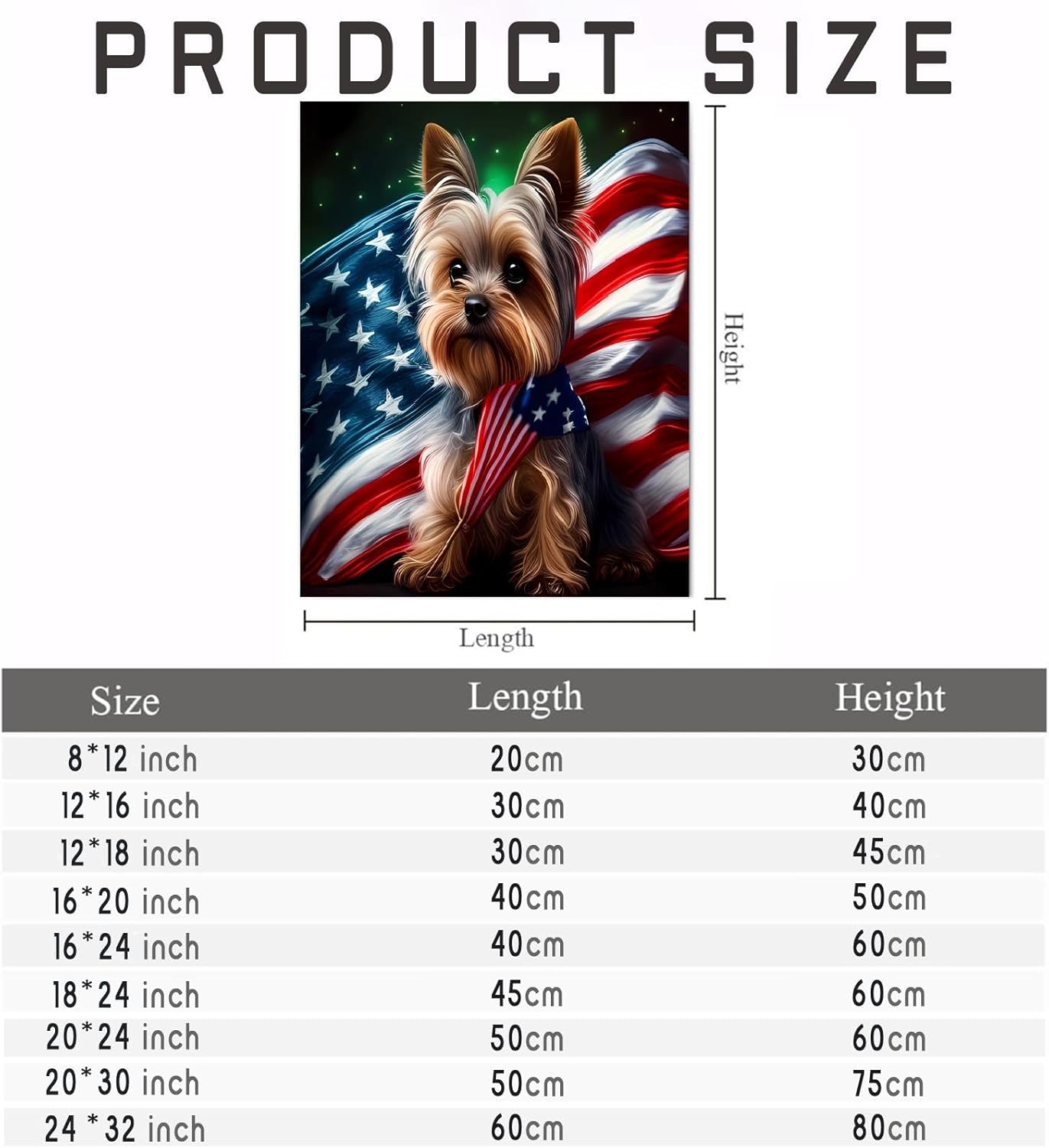 Worihut 5D Diamond Painting Kits for Adults, Yorkie Dog DIY Full Drill Embroidery Cross Stitch Paintings Pictures Arts Wall Decor Painting Dots Kits 18x24 Inch