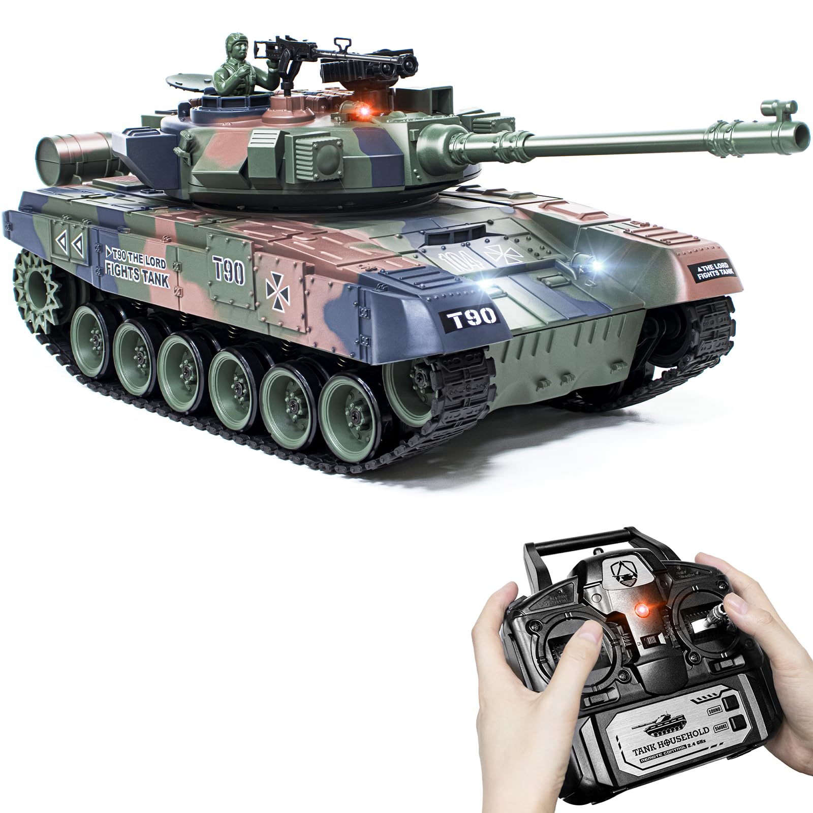 Buy Supdex 1/18 Remote Control Tank for Kids and Adults, 2.4G RC Tank