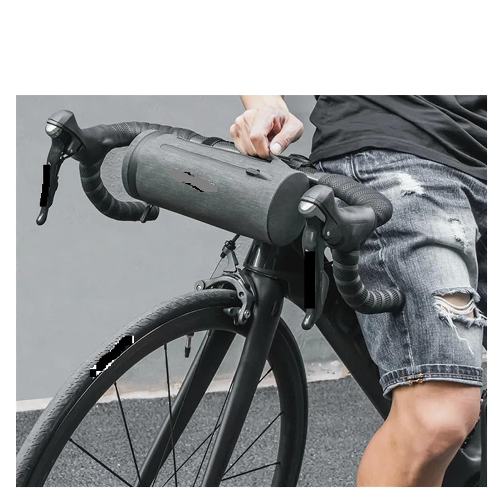 Compatible con Bolsa de Bicicleta, Manillar portátil Frontal for montaña y Carretera, Mochila Gran Capacidad, Tubo Ciclismo(AS-015 14-15L)