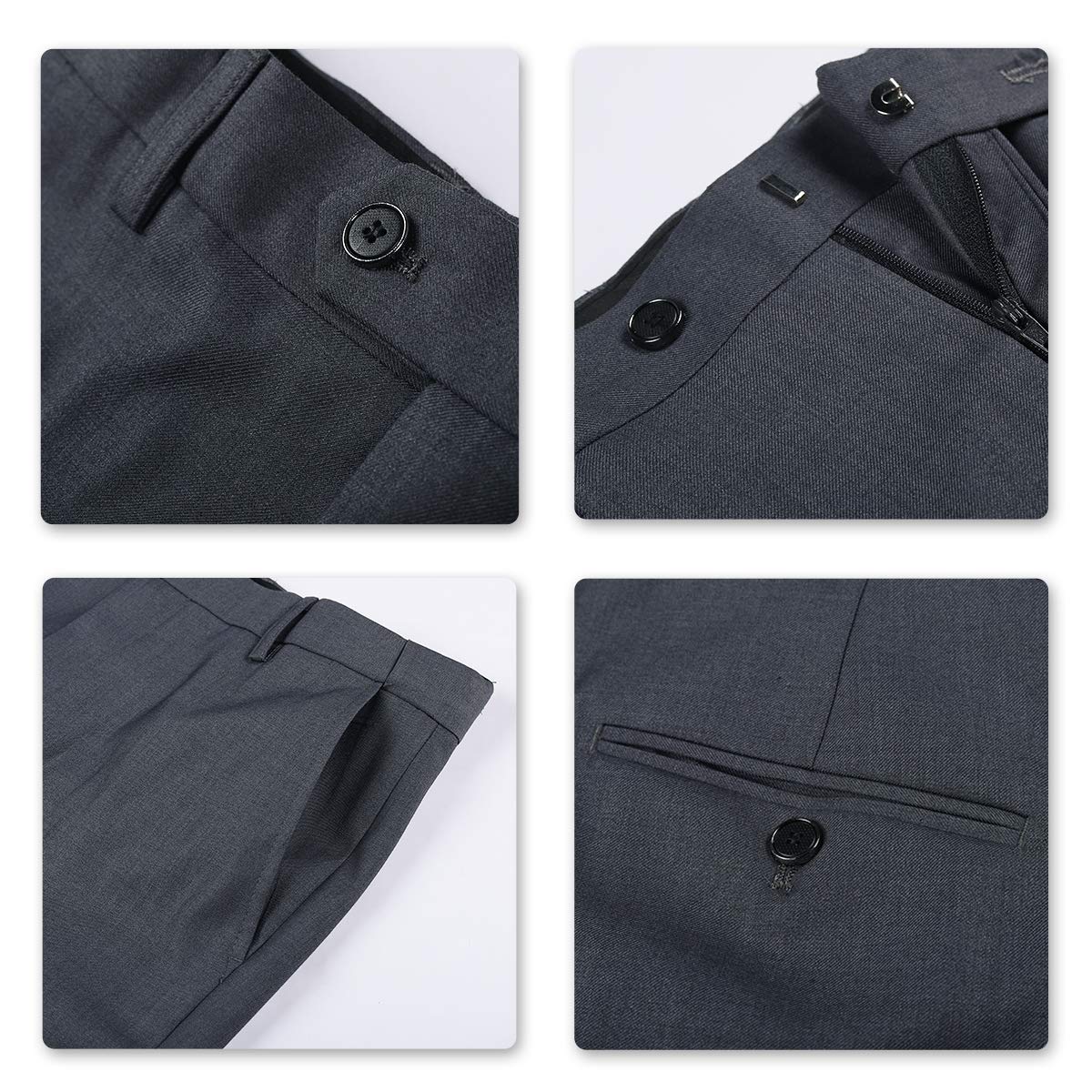 YOUTHUP Abito da Uomo Slim Fit 2 Pezzi Abiti da Lavoro Formali Blazer e Pantaloni Diversi Colori Disponibili