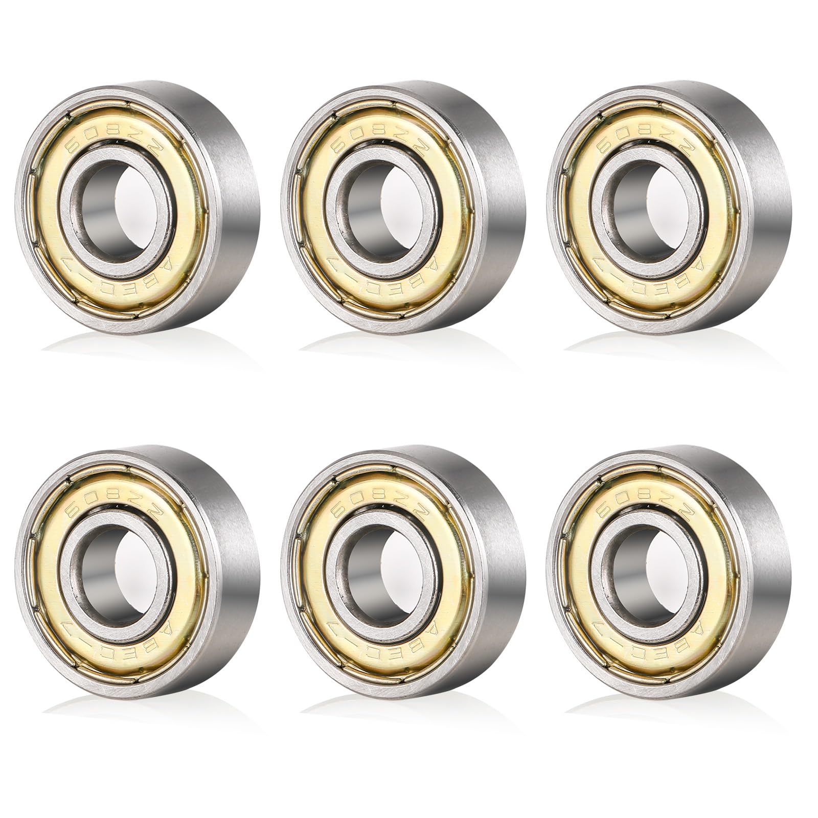 Lot De 24 Roulements à Billes 608 ZZ - Double Blindage Miniature - Roulement à Billes Rainuré Pour Skateboards, Scooters, Rollers