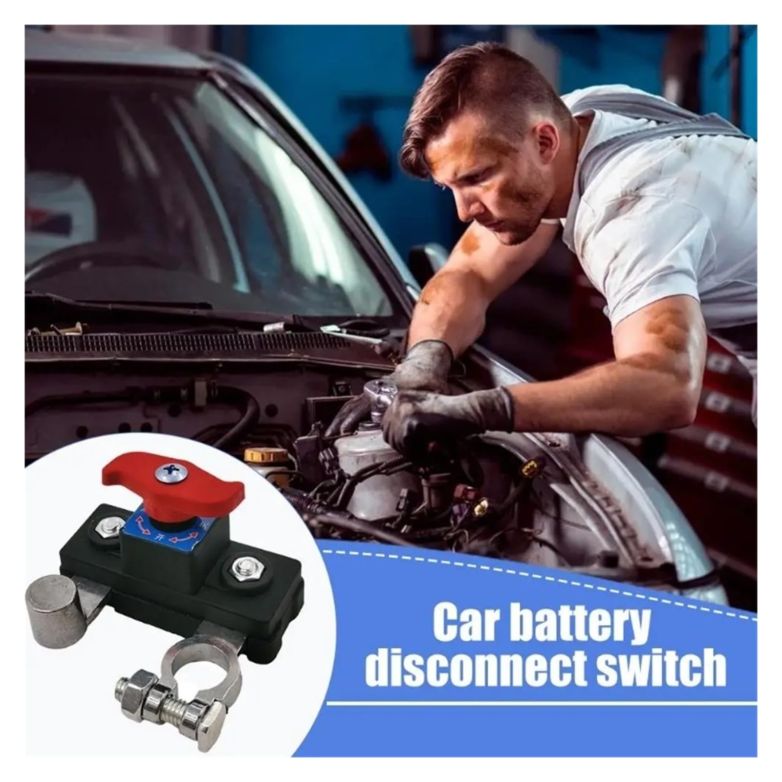 12 V/24 V Rotatable Battery Disconnect Switch, zabezpieczenie przed wyciekiem, do samochodów ciężarowych, kamperów, łodzi (A)
