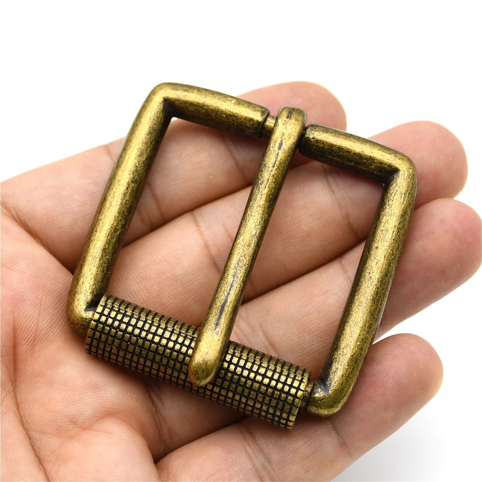 Cinturón de metal, 4 hebillas de cinturón con rodillo de aleación de zinc, plata antigua, bronce antiguo, 40 mm