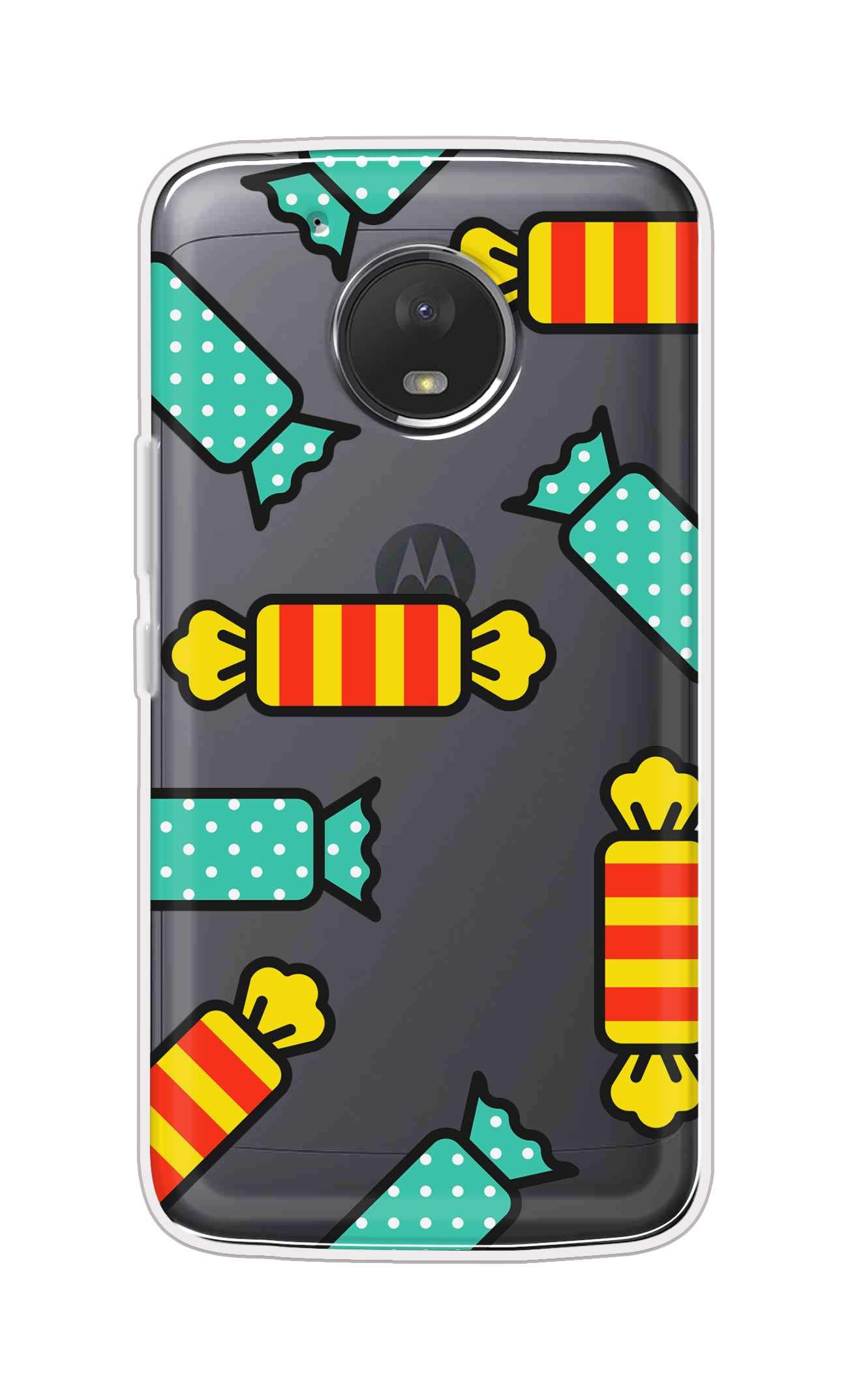 Oye Stuff Toffee Candy Soft Silicone Designer Printed Full Protection Back Case Cover for Moto E4 Plus