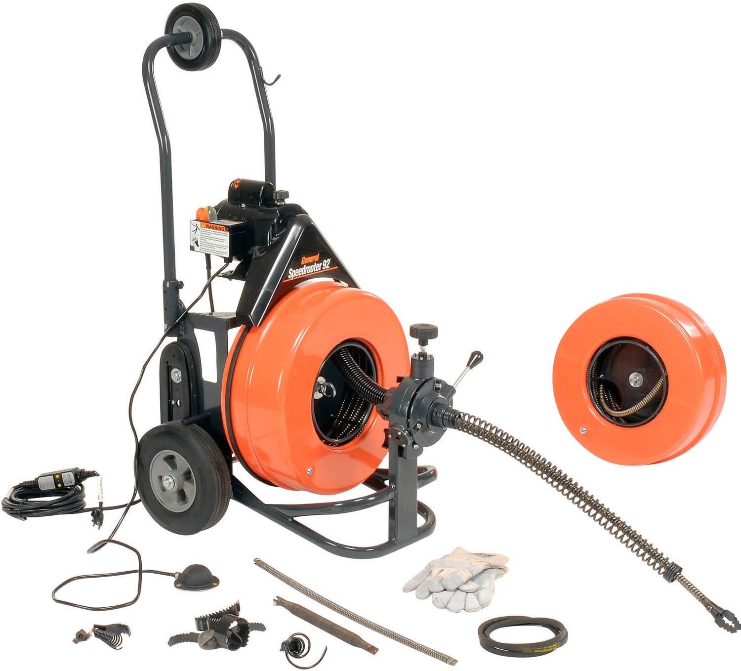 General Wire Speedrooter 92 Sewer Cleaning Machine includes 2 Cables & Cutter Set,P-S92-A