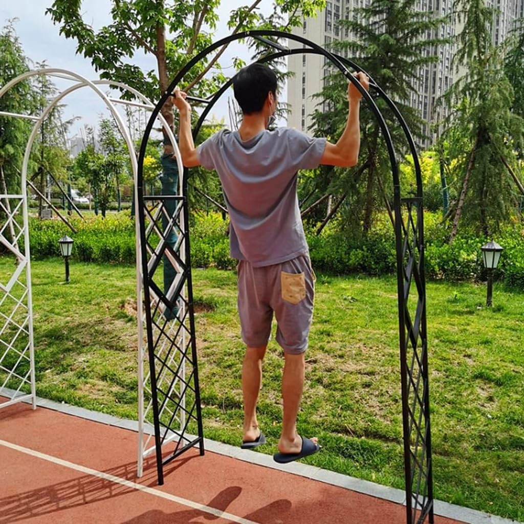 Arceau à Rosiers pour Plante Grimpantes, Large Arche de Jardin Support avec Cadre en Acier, pour Plantes Grimpantes,Pergola De Gloriette Fer Forge, Résistant Aux Intempéries (Couleur : Brun, Taille