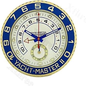 Fashion Wall Clock,Luxury Art Rolex Clock Shape Wall Clock Metal Watch Clock Silent Mechanism for Home Decor,Best Gift,Gold Diver,34cm13.3inch,Baifantastic