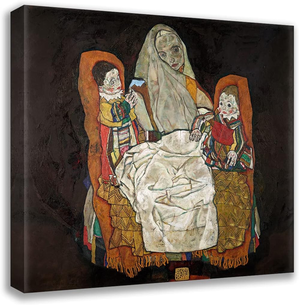 ArtDirect Mother with Two Children III (1915-1917) 37x36 UnFramed Museum Art Print Poster Ready for Framing by Egon Schiele (Austrian, 1890-1918)