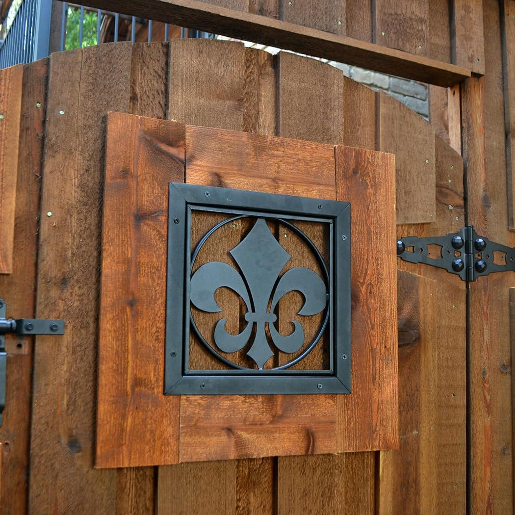 Ozco Building Products OZCO 56659 Ornamental Gate Accent - Fleur-De-Lis (1 per pack),Black