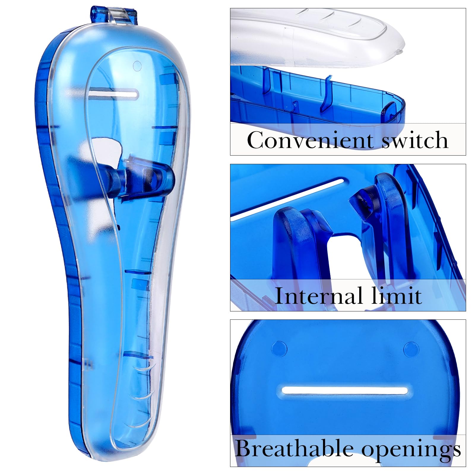 Linkidea 2 custodie rigide per rasoio, portatili e da viaggio, compatibili con Fusion 5 ProGlide, Sensor 3, SkinGuard, Pace 6 Pro (Blu)