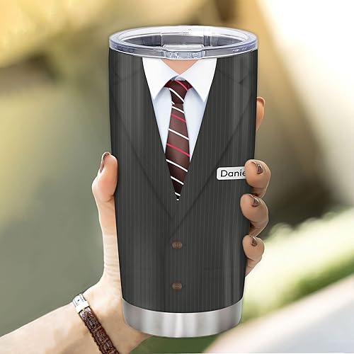 Miniatura 3 de Hyturtle Regalos personalizados para asistente de vuelo, información nutricional, 20 onzas, 30 onzas, acero inoxidable, taza de viaje, taza de café,