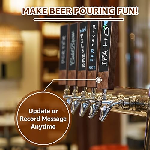 Miniatura 6 de 2 piezas de mango de pizarrón de cerveza de 38 pulgadas a 16 UNC  mango de barril de nuez, asas de barril de barril, asas de grifo con 3 piezas, kit