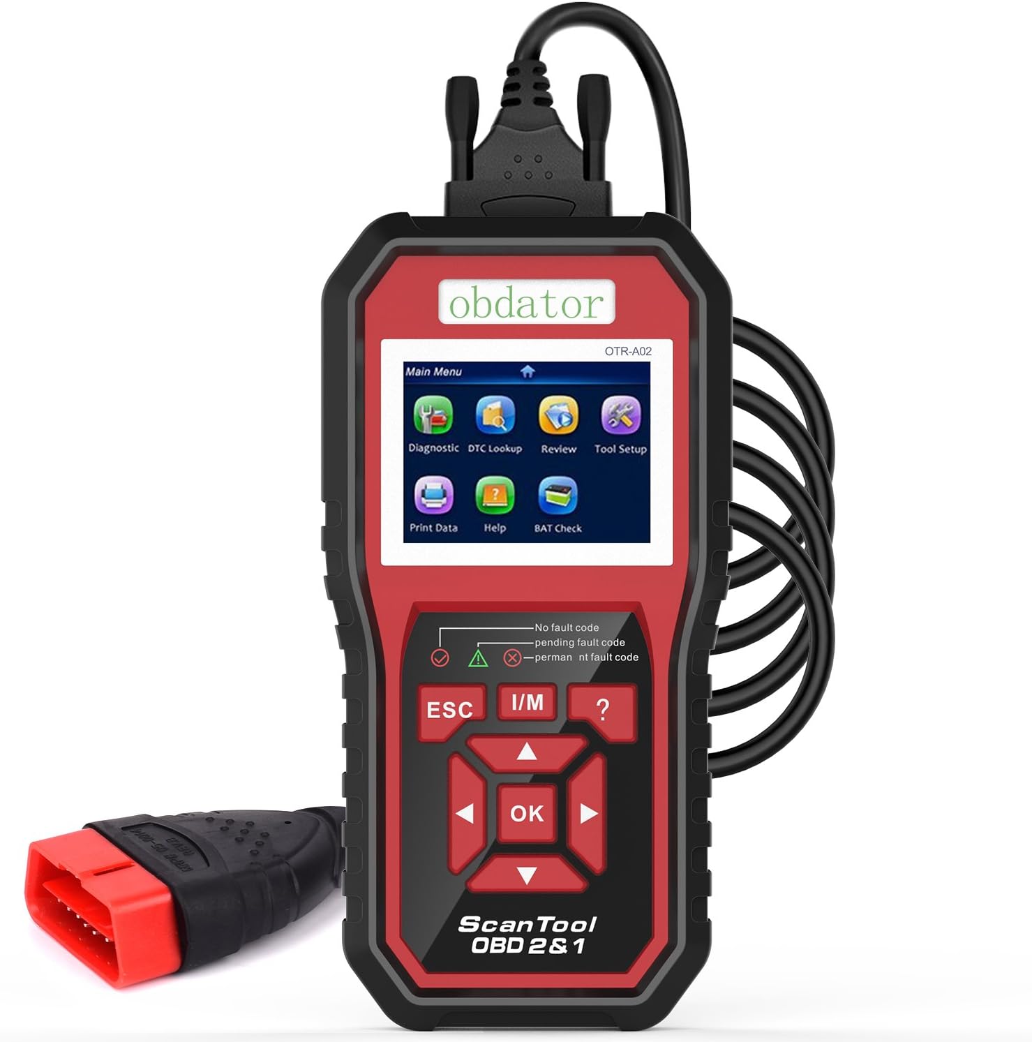 OBD2 Bluetooth Scanner, Obdator OBD2 Coder Reader Universal Vehicle Engine System Scanner OBDII Check Engine Light Diagnostic Scan Tool