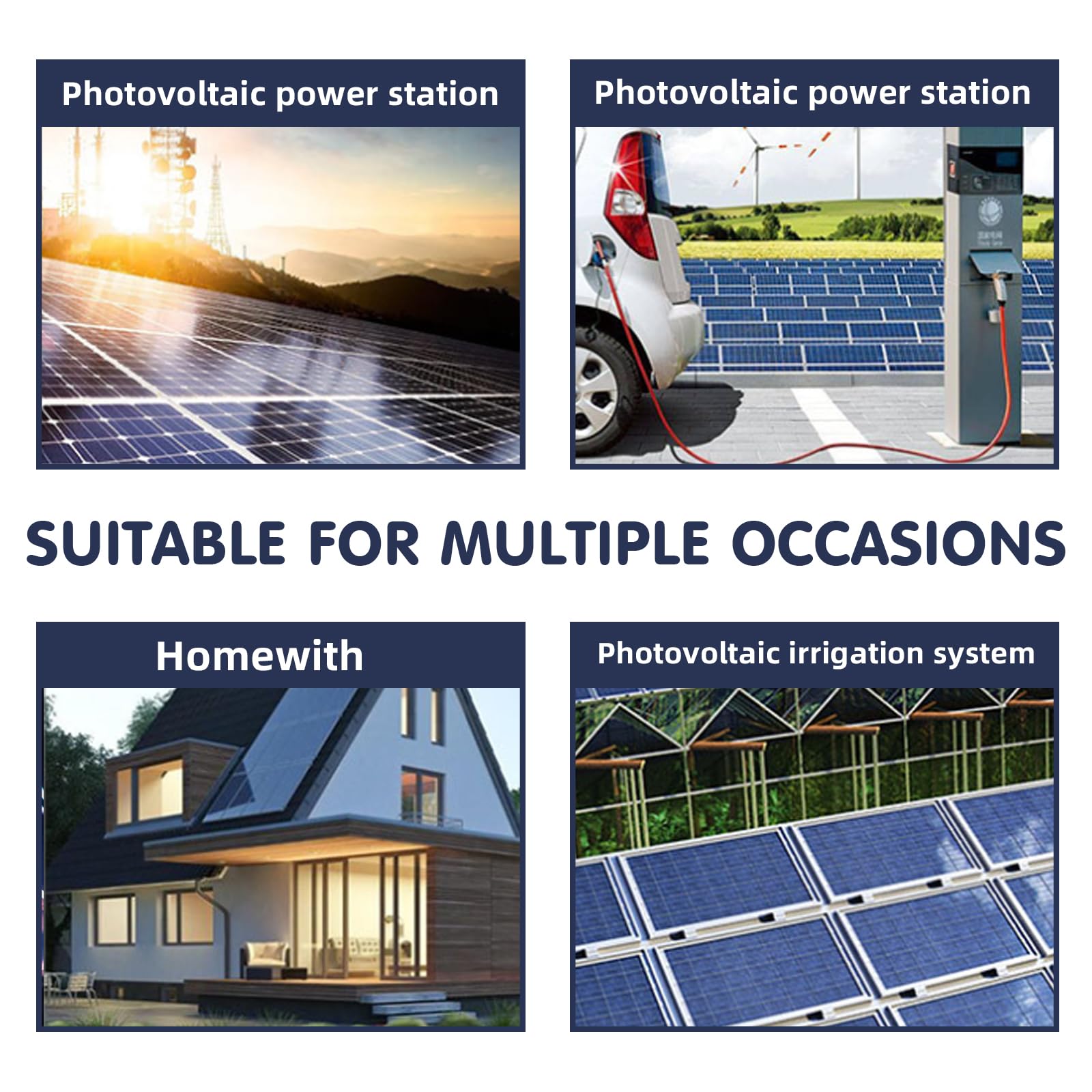 BAIFULAI 2 interruttori di separazione DC, impianto PV, fusibile automatico 32 A, DC 500 V, con cavo da 260 mm, IP65, impermeabile, per modulo fotovoltaico, impianto solare da balcone